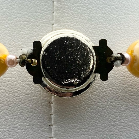 Vintage Japan Celluloid Beaded Single Strand Orange Bead Necklace - Picture 5 of 12